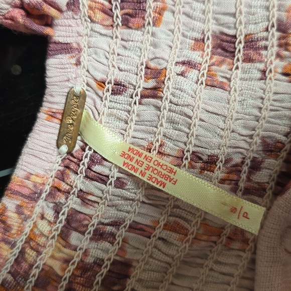 Free People Jaymes Floral Print Square Neck Long Sleeves Midi Dress Size Small - Picture 7 of 9